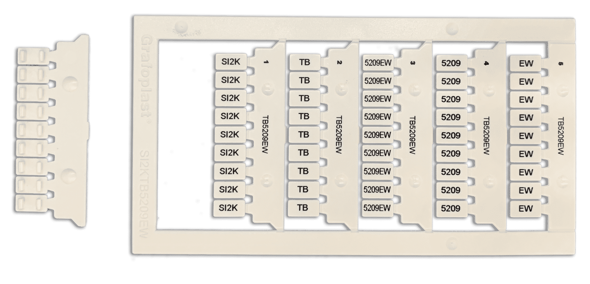 9mm x 5mm Terminal Tags For Phoenix Terminal Block Markers