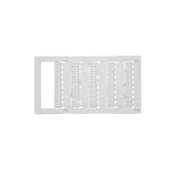 A white, rectangular plastic organizer with four columns of small hooks and slots, designed for holding or arranging items such as cables, wires, or 8.5mm x 5.5mm Terminal Tags For Wieland (540 tags), displayed on a plain background.