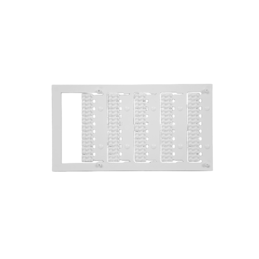 A white, rectangular plastic organizer with four columns of small hooks and slots, designed for holding or arranging items such as cables, wires, or 8.5mm x 5.5mm Terminal Tags For Wieland (540 tags), displayed on a plain background.