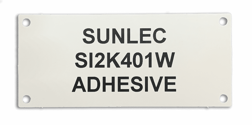 90mm x 40mm Adhesive PMMA Name Plate Tags With 4 Rivet Holes