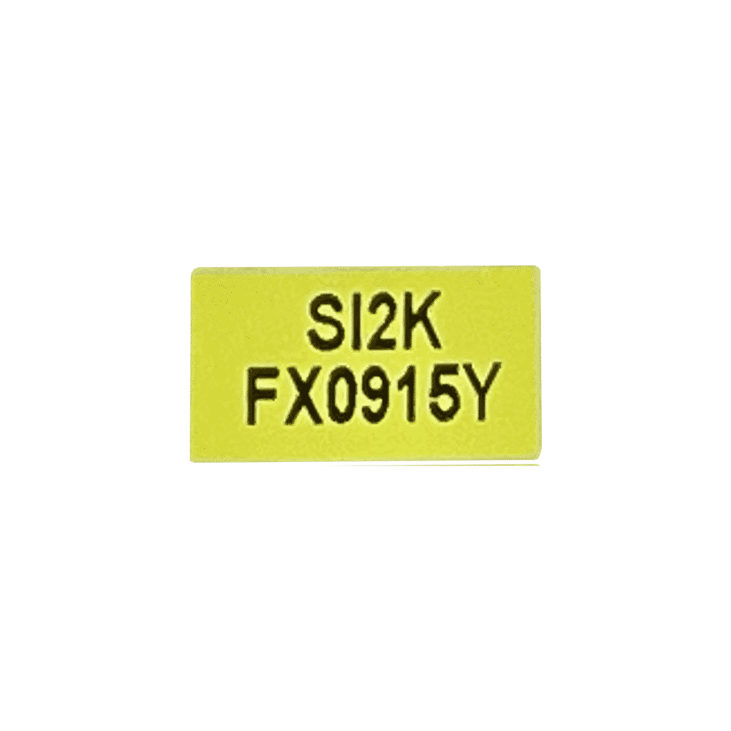 15mm x 9mm Yellow Adhesive Vinyl Labels