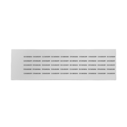 A rectangular white label featuring the product code EVO40292W printed in evenly spaced black text across its surface. These are 20mm x 9mm White Adhesive PVC Tags For Panel And Equipment Identification (900 tags), designed to provide clear and durable labeling for a range of applications.