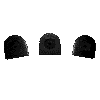 Three identical Replacement Tube Feeder Guides with rounded tops, flat bases, and a small central circular indentation are evenly spaced in a row on a plain white background.