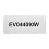 A white rectangular label with the text EVO44090W printed in bold black letters in the center.