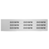A sheet with twelve white labels, arranged in three rows and four columns, each printed with the black text EVO1567W in all capital letters.