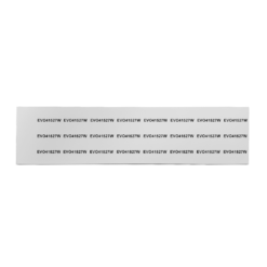 A white strip with multiple rows of the code EVO41527W printed in black, repeated evenly across the surface.