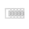 A white plastic SIM card holder displaying five different SIM card sizes, each labeled with SK2471898503DW and corresponding sizes, all aligned vertically.